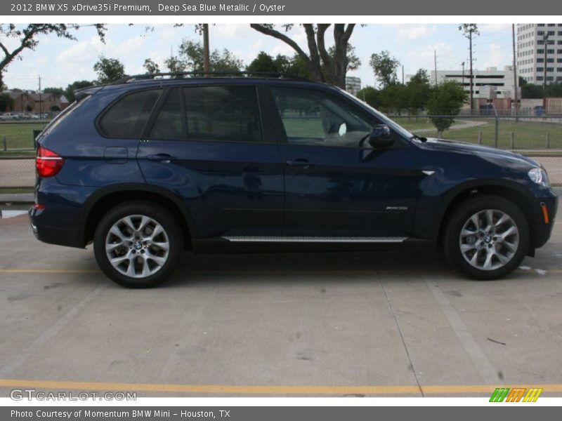 Deep Sea Blue Metallic / Oyster 2012 BMW X5 xDrive35i Premium