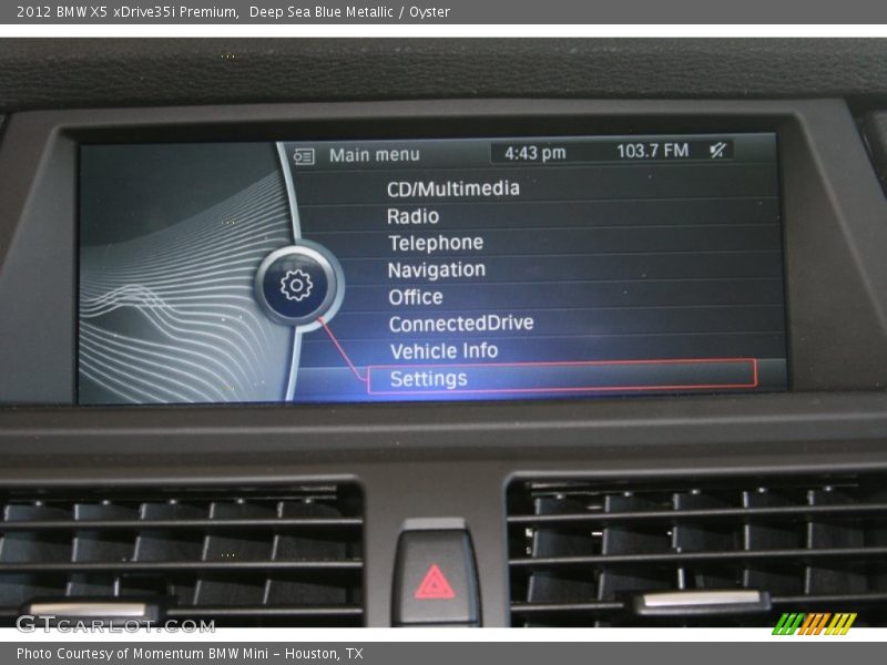Deep Sea Blue Metallic / Oyster 2012 BMW X5 xDrive35i Premium