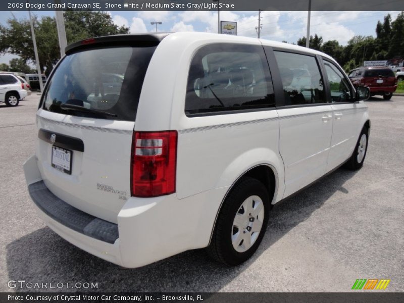 Stone White / Medium Slate Gray/Light Shale 2009 Dodge Grand Caravan SE