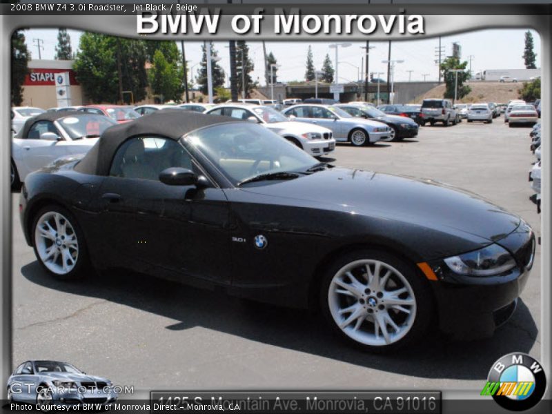 Jet Black / Beige 2008 BMW Z4 3.0i Roadster