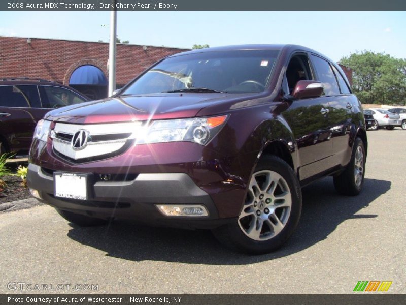 Dark Cherry Pearl / Ebony 2008 Acura MDX Technology