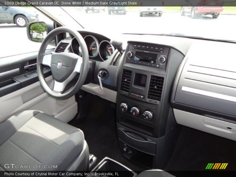 Stone White / Medium Slate Gray/Light Shale 2009 Dodge Grand Caravan SE