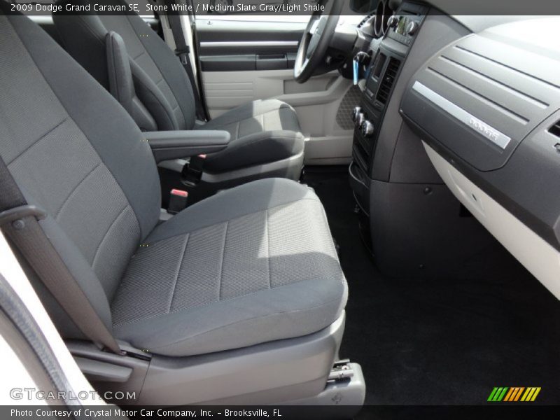 Stone White / Medium Slate Gray/Light Shale 2009 Dodge Grand Caravan SE