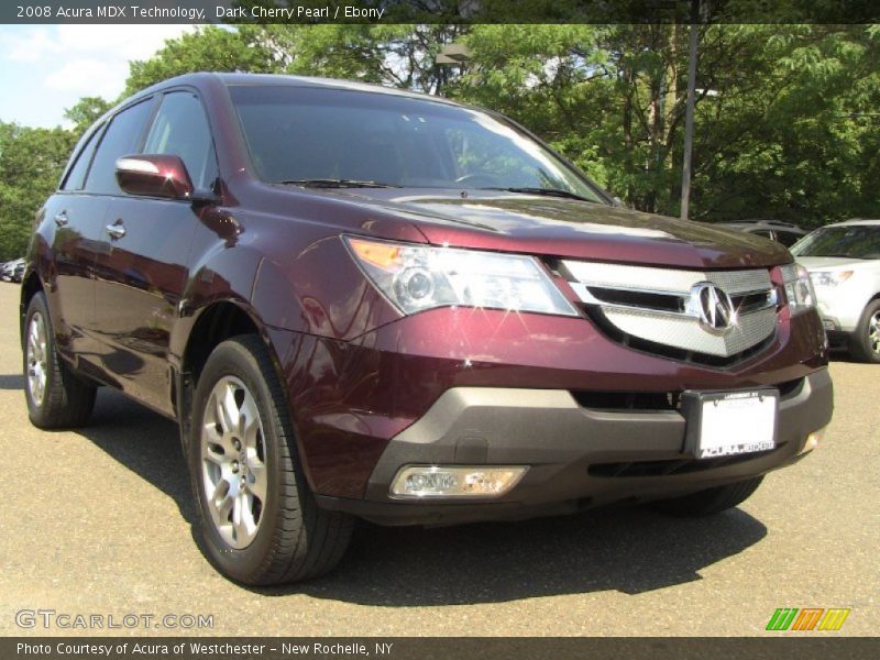 Dark Cherry Pearl / Ebony 2008 Acura MDX Technology