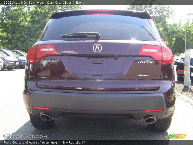 Dark Cherry Pearl / Ebony 2008 Acura MDX Technology