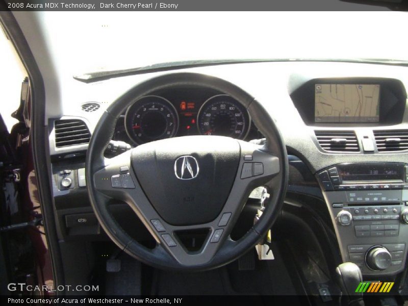 Dark Cherry Pearl / Ebony 2008 Acura MDX Technology