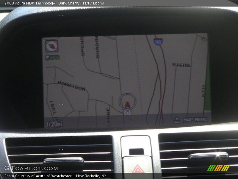 Dark Cherry Pearl / Ebony 2008 Acura MDX Technology