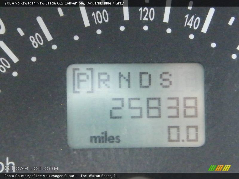 Aquarius Blue / Gray 2004 Volkswagen New Beetle GLS Convertible