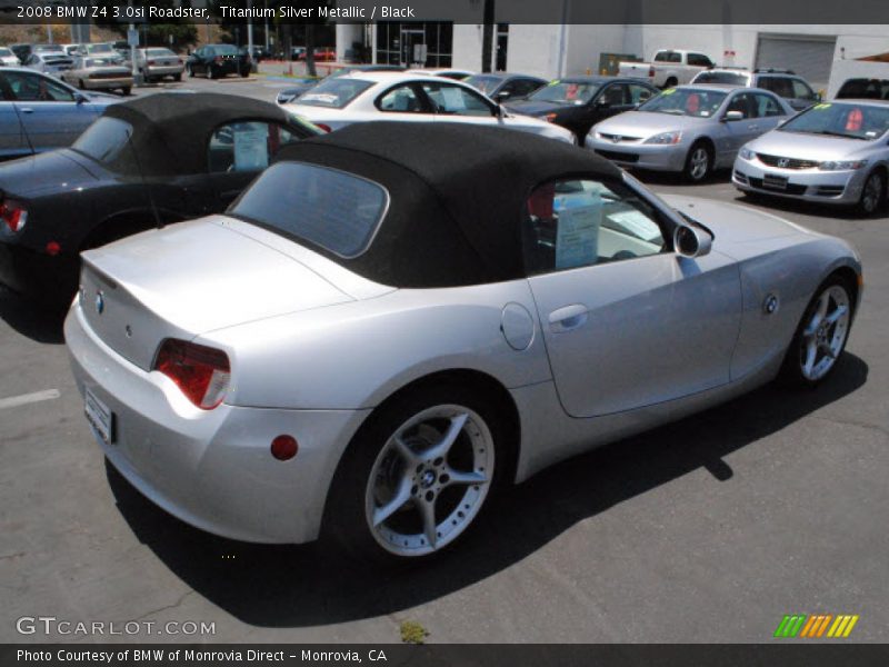 Titanium Silver Metallic / Black 2008 BMW Z4 3.0si Roadster