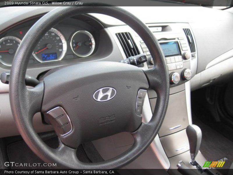 Willow Gray / Gray 2009 Hyundai Sonata GLS