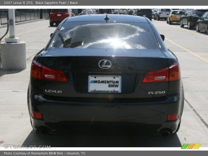 Black Sapphire Pearl / Black 2007 Lexus IS 250