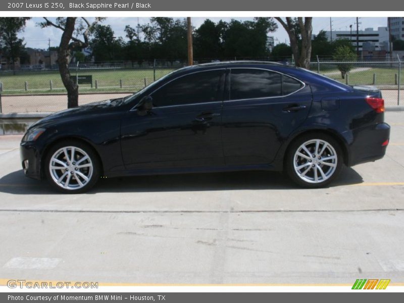 Black Sapphire Pearl / Black 2007 Lexus IS 250