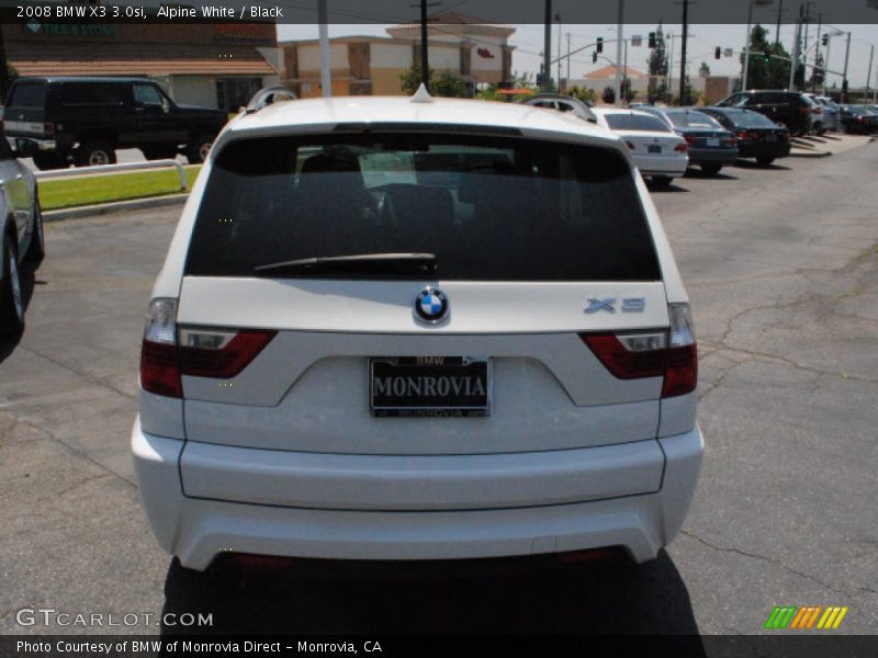 Alpine White / Black 2008 BMW X3 3.0si