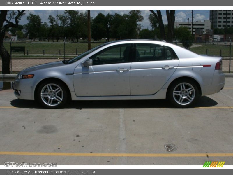 Alabaster Silver Metallic / Taupe 2007 Acura TL 3.2
