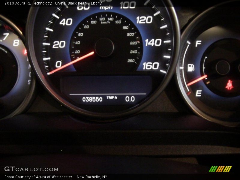 Crystal Black Pearl / Ebony 2010 Acura RL Technology