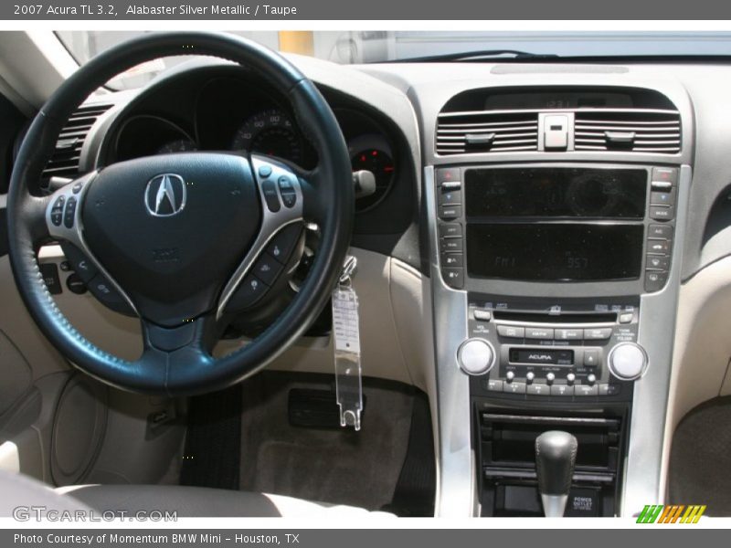Alabaster Silver Metallic / Taupe 2007 Acura TL 3.2