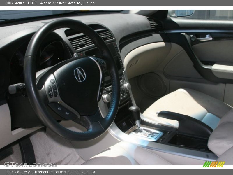 Alabaster Silver Metallic / Taupe 2007 Acura TL 3.2