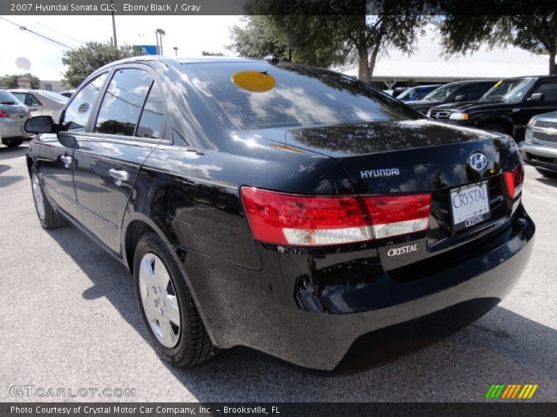 Ebony Black / Gray 2007 Hyundai Sonata GLS