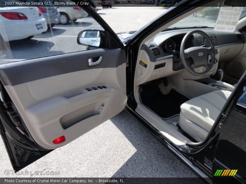 Ebony Black / Gray 2007 Hyundai Sonata GLS