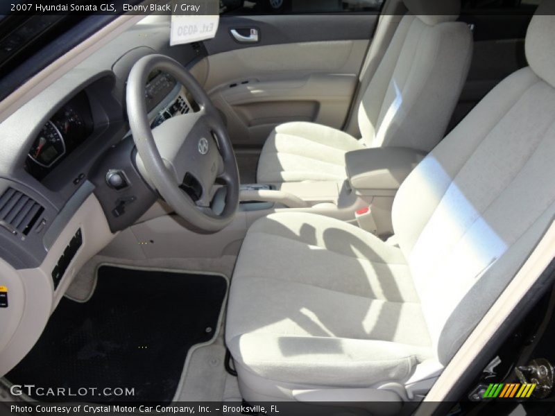 Ebony Black / Gray 2007 Hyundai Sonata GLS