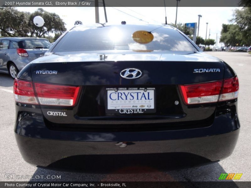 Ebony Black / Gray 2007 Hyundai Sonata GLS