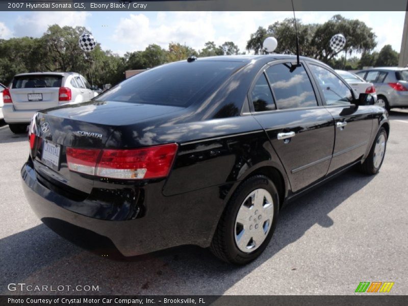 Ebony Black / Gray 2007 Hyundai Sonata GLS