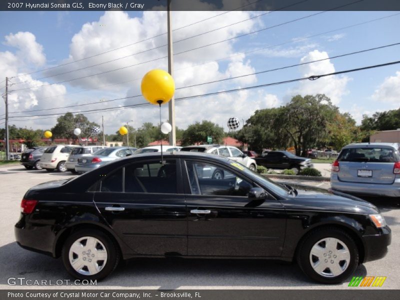Ebony Black / Gray 2007 Hyundai Sonata GLS