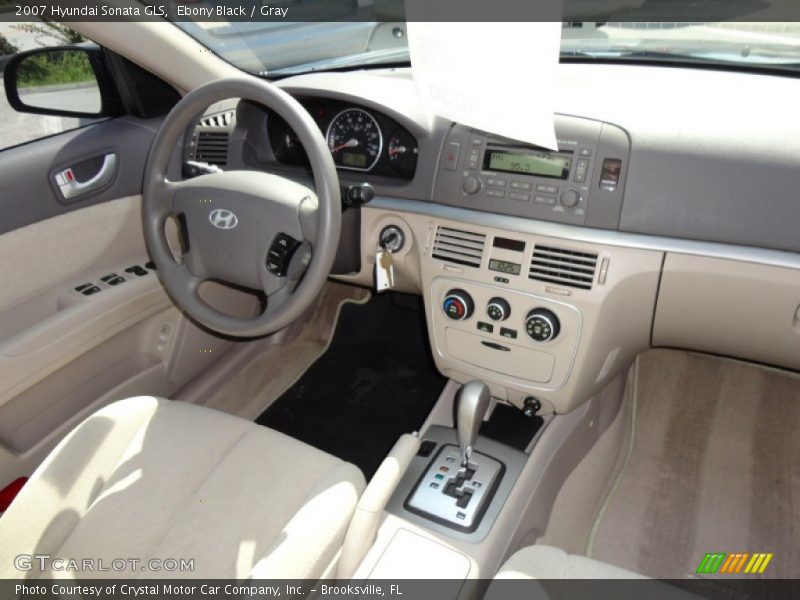 Ebony Black / Gray 2007 Hyundai Sonata GLS