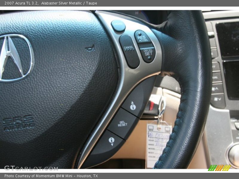 Alabaster Silver Metallic / Taupe 2007 Acura TL 3.2