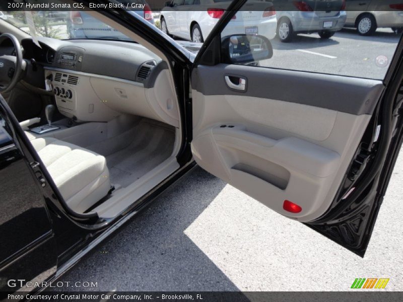 Ebony Black / Gray 2007 Hyundai Sonata GLS