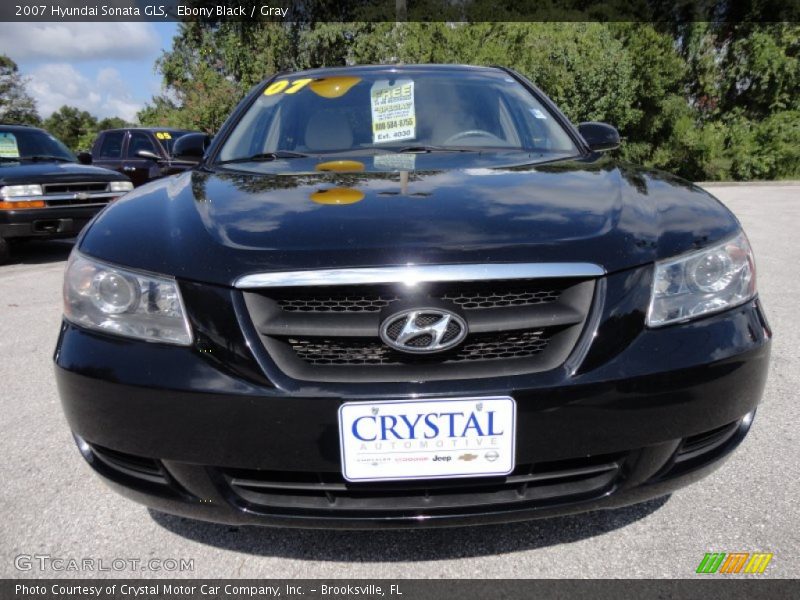 Ebony Black / Gray 2007 Hyundai Sonata GLS