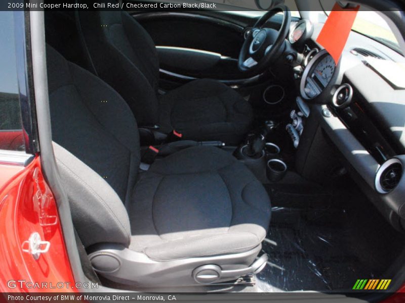 Chili Red / Checkered Carbon Black/Black 2009 Mini Cooper Hardtop