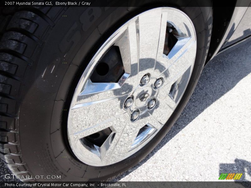 Ebony Black / Gray 2007 Hyundai Sonata GLS