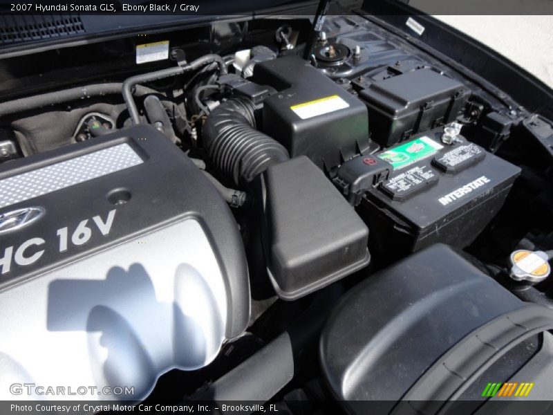 Ebony Black / Gray 2007 Hyundai Sonata GLS