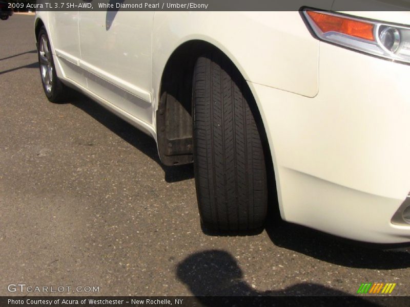 White Diamond Pearl / Umber/Ebony 2009 Acura TL 3.7 SH-AWD