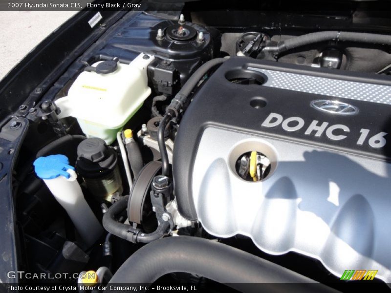 Ebony Black / Gray 2007 Hyundai Sonata GLS