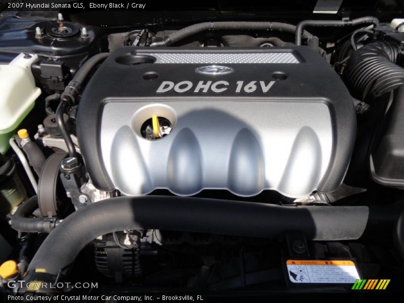 Ebony Black / Gray 2007 Hyundai Sonata GLS
