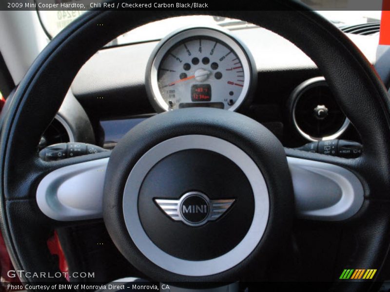 Chili Red / Checkered Carbon Black/Black 2009 Mini Cooper Hardtop
