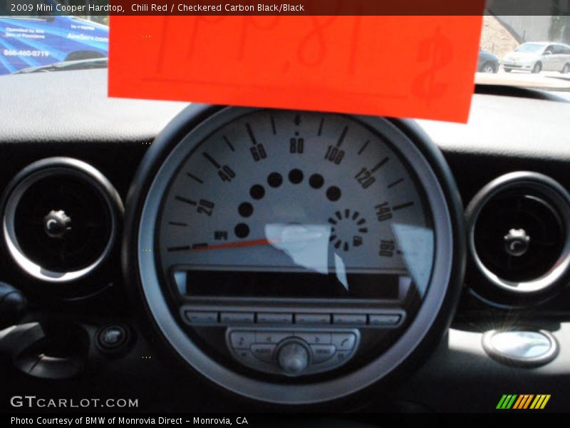 Chili Red / Checkered Carbon Black/Black 2009 Mini Cooper Hardtop