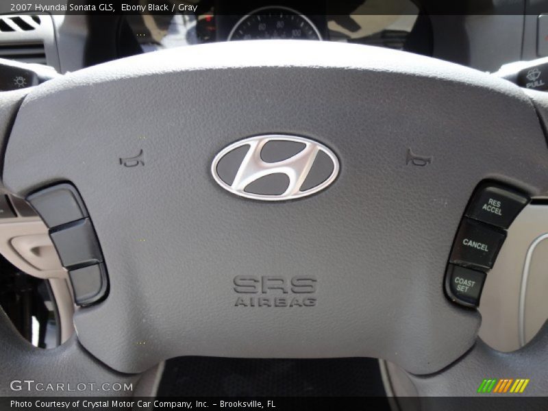 Ebony Black / Gray 2007 Hyundai Sonata GLS