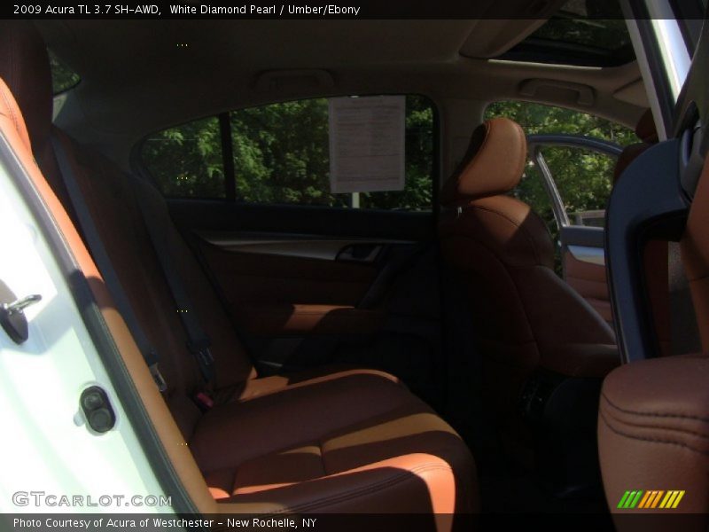 White Diamond Pearl / Umber/Ebony 2009 Acura TL 3.7 SH-AWD
