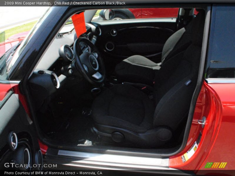 Chili Red / Checkered Carbon Black/Black 2009 Mini Cooper Hardtop