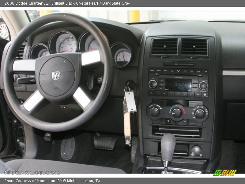 Brilliant Black Crystal Pearl / Dark Slate Gray 2008 Dodge Charger SE