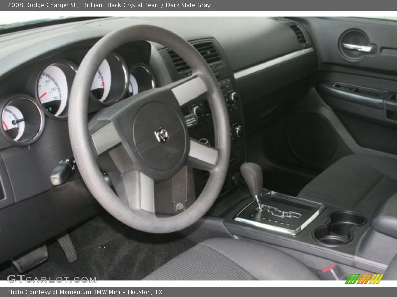 Brilliant Black Crystal Pearl / Dark Slate Gray 2008 Dodge Charger SE