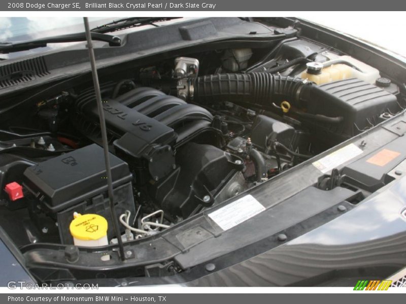 Brilliant Black Crystal Pearl / Dark Slate Gray 2008 Dodge Charger SE