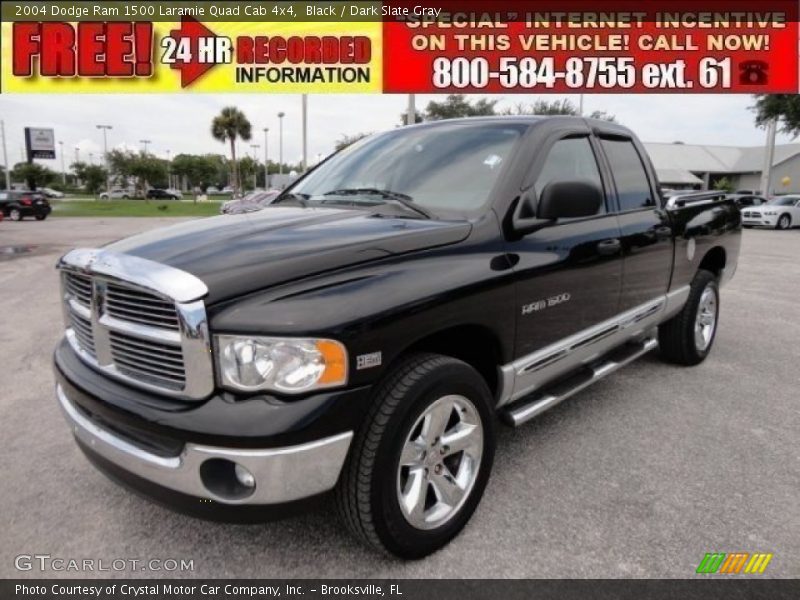 Black / Dark Slate Gray 2004 Dodge Ram 1500 Laramie Quad Cab 4x4