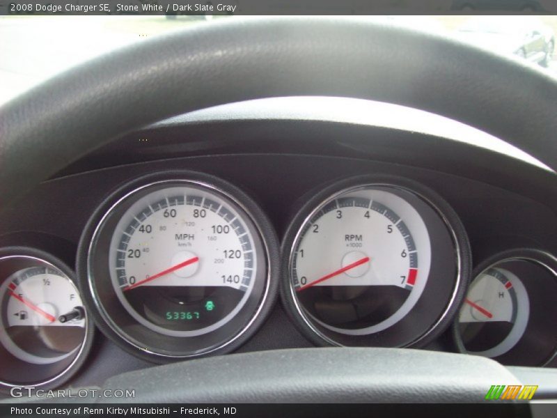 Stone White / Dark Slate Gray 2008 Dodge Charger SE