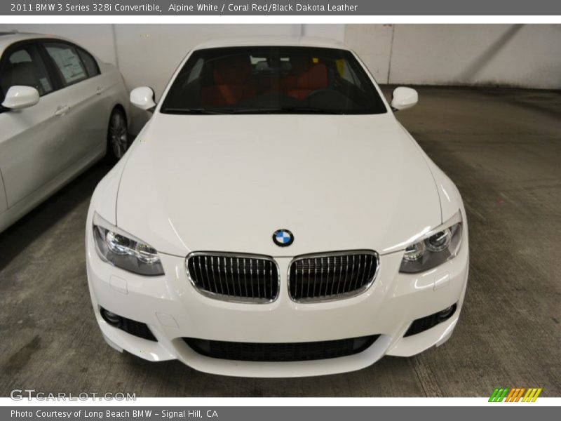 Alpine White / Coral Red/Black Dakota Leather 2011 BMW 3 Series 328i Convertible