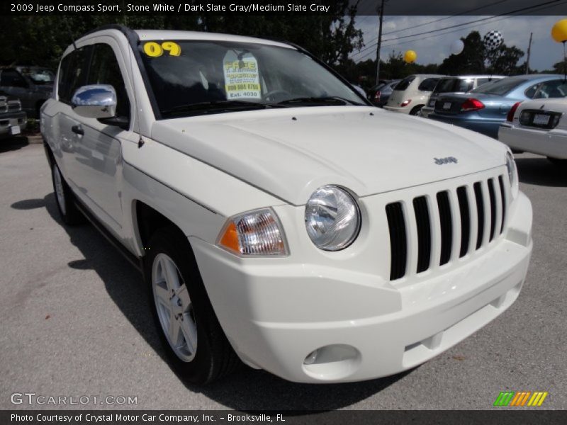 Stone White / Dark Slate Gray/Medium Slate Gray 2009 Jeep Compass Sport