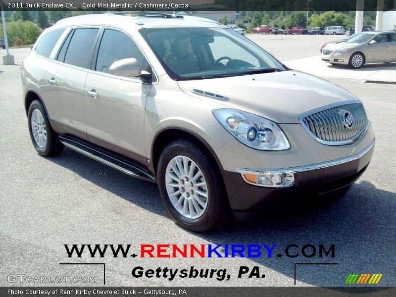 Gold Mist Metallic / Cashmere/Cocoa 2011 Buick Enclave CXL